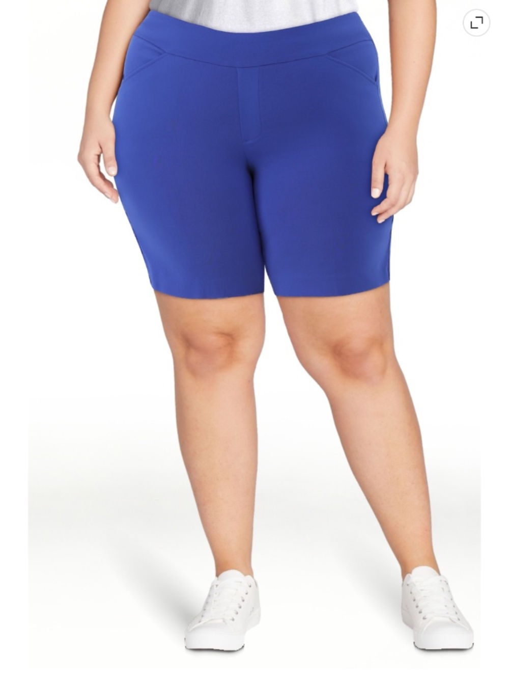 Just My Size Women’s Plus Royal Blue Millennium Bermuda Shorts Size 2X NEW